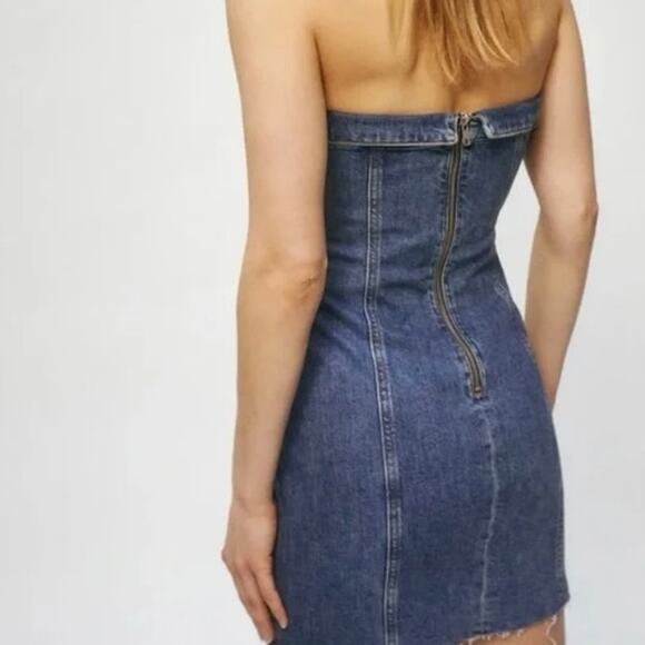 Reformation Madilyn Denim Mini Dress 0 - Picture 2 of 7